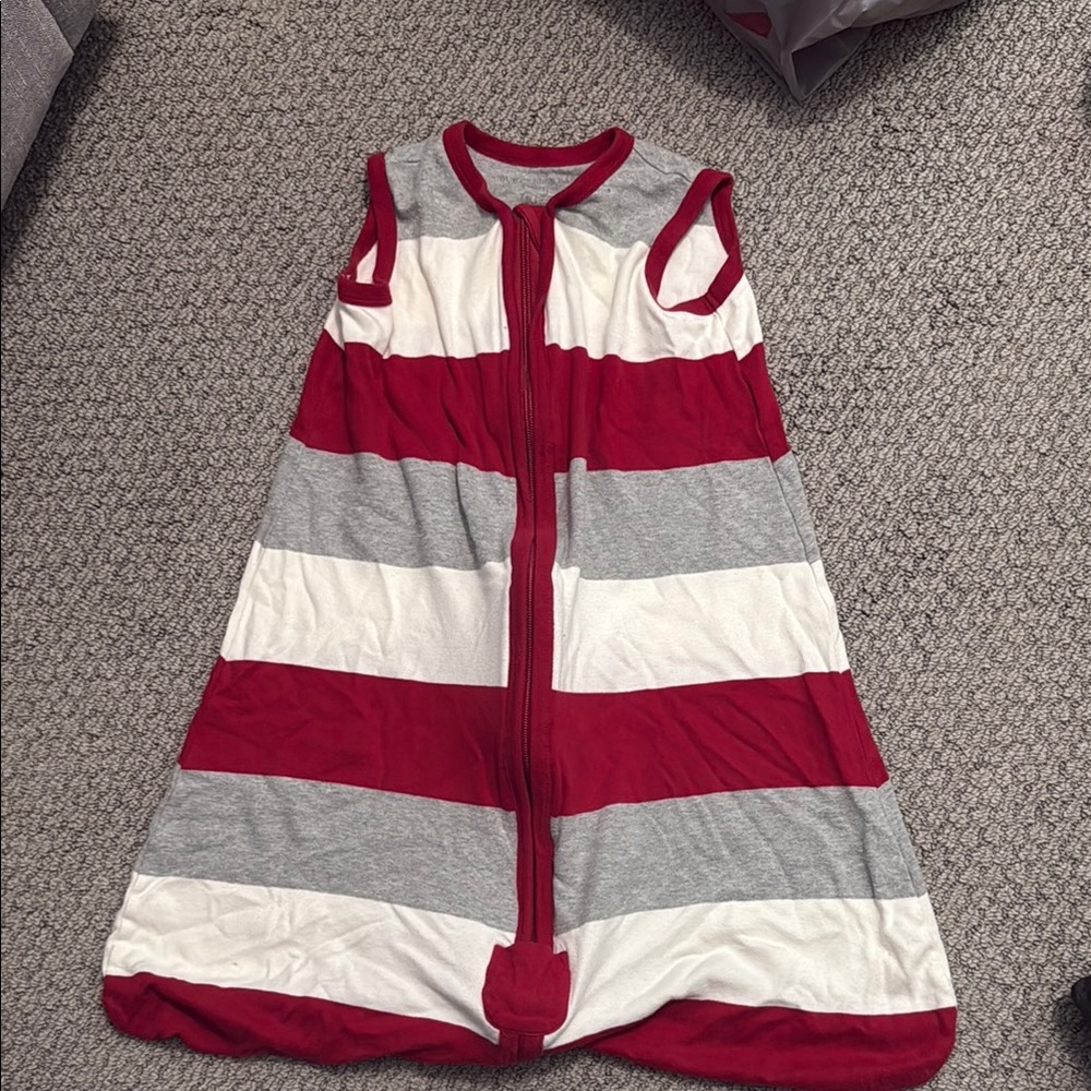 Burt's Bees Baby Red and Gray Sleep Sacks with Zipper Closure